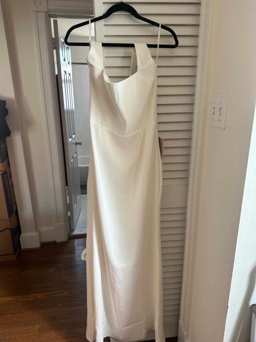 Clean White Maxi Dress with Square Neckline